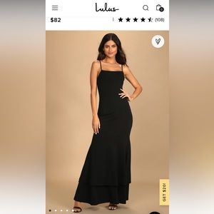 Lulus black tiered maxi dress